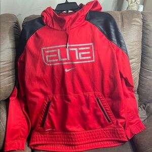 Nike Red and Black Elite Hoodie